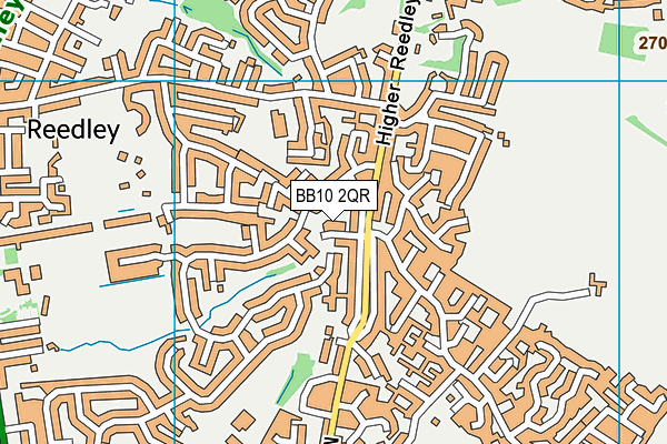 BB10 2QR map - OS VectorMap District (Ordnance Survey)