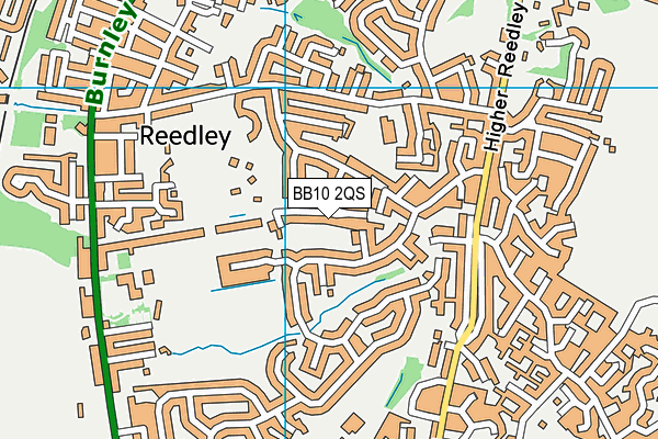 BB10 2QS map - OS VectorMap District (Ordnance Survey)