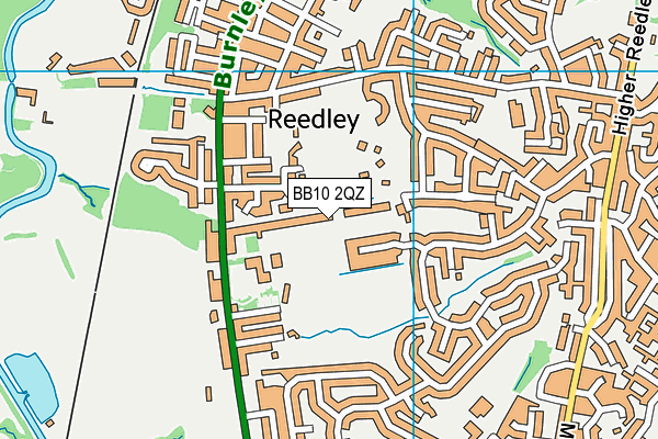 BB10 2QZ map - OS VectorMap District (Ordnance Survey)