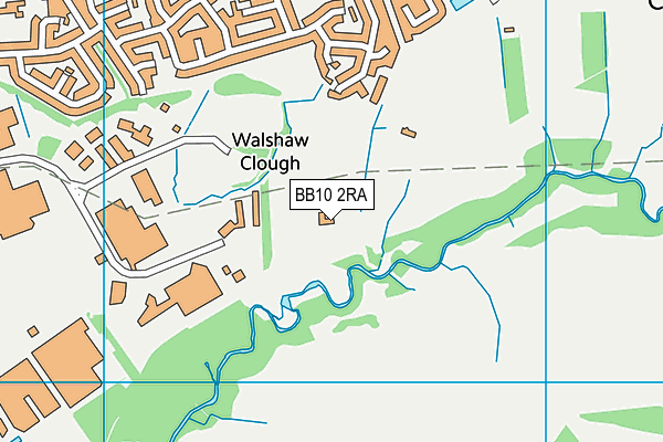 BB10 2RA map - OS VectorMap District (Ordnance Survey)