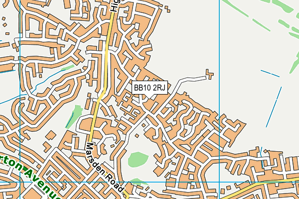 BB10 2RJ map - OS VectorMap District (Ordnance Survey)