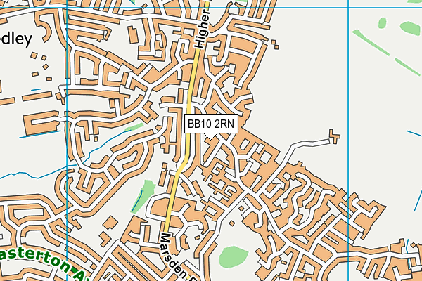 BB10 2RN map - OS VectorMap District (Ordnance Survey)
