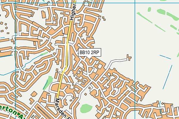 BB10 2RP map - OS VectorMap District (Ordnance Survey)