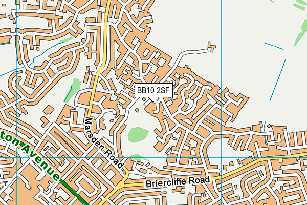 BB10 2SF map - OS VectorMap District (Ordnance Survey)