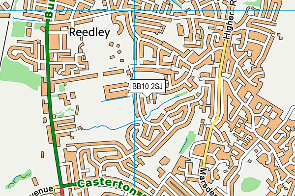 BB10 2SJ map - OS VectorMap District (Ordnance Survey)