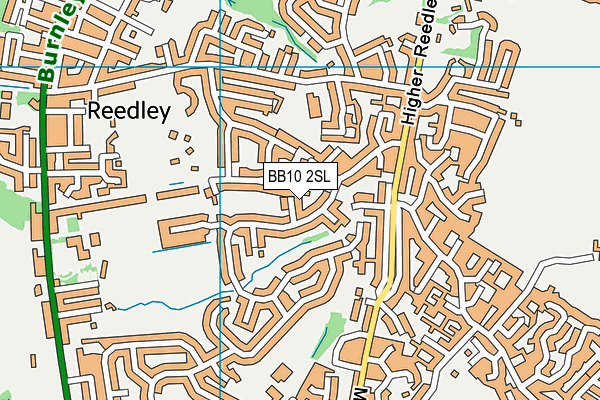 BB10 2SL map - OS VectorMap District (Ordnance Survey)