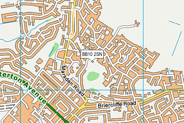BB10 2SN map - OS VectorMap District (Ordnance Survey)