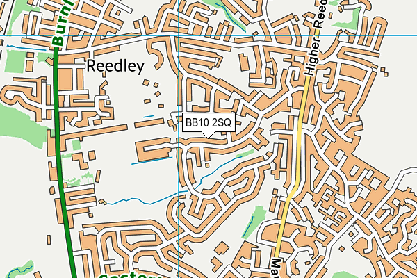BB10 2SQ map - OS VectorMap District (Ordnance Survey)