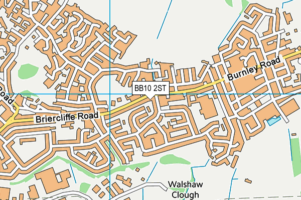 BB10 2ST map - OS VectorMap District (Ordnance Survey)