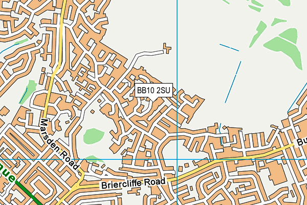 BB10 2SU map - OS VectorMap District (Ordnance Survey)