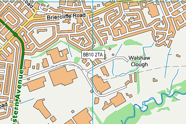 BB10 2TA map - OS VectorMap District (Ordnance Survey)
