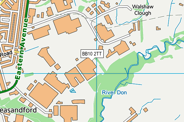 BB10 2TT map - OS VectorMap District (Ordnance Survey)