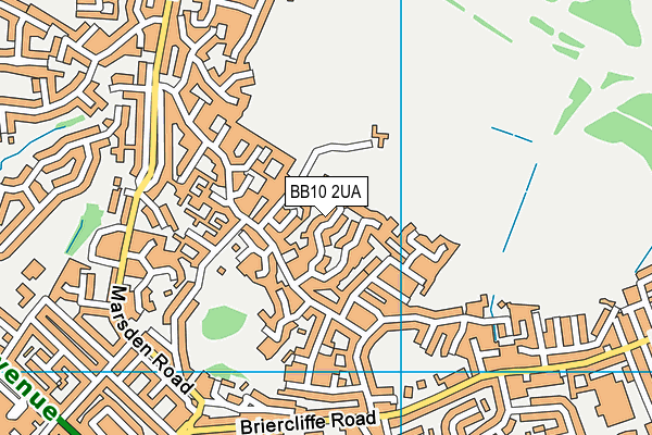 BB10 2UA map - OS VectorMap District (Ordnance Survey)