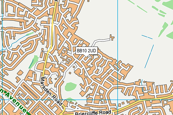 BB10 2UD map - OS VectorMap District (Ordnance Survey)