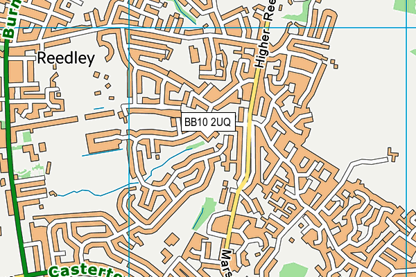 BB10 2UQ map - OS VectorMap District (Ordnance Survey)