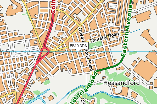 Heasandford  Primary School map (BB10 3DA) - OS VectorMap District (Ordnance Survey)