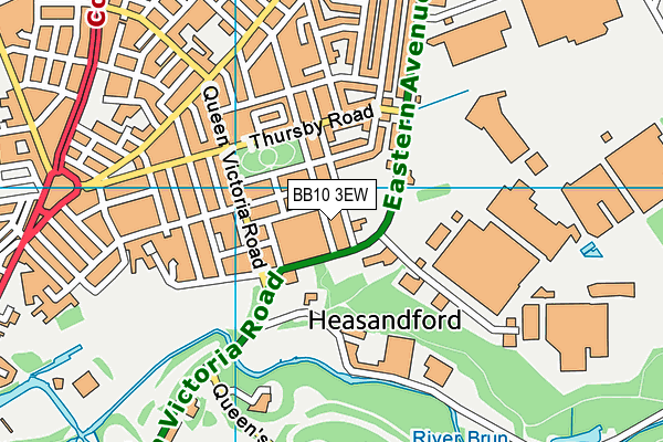 BB10 3EW map - OS VectorMap District (Ordnance Survey)