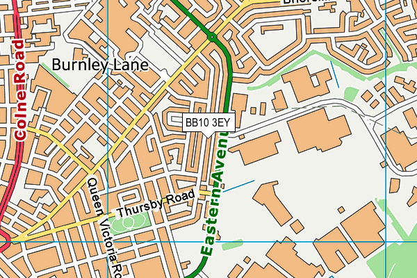 BB10 3EY map - OS VectorMap District (Ordnance Survey)