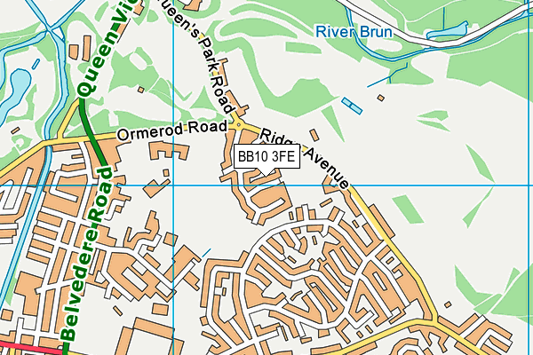 BB10 3FE map - OS VectorMap District (Ordnance Survey)