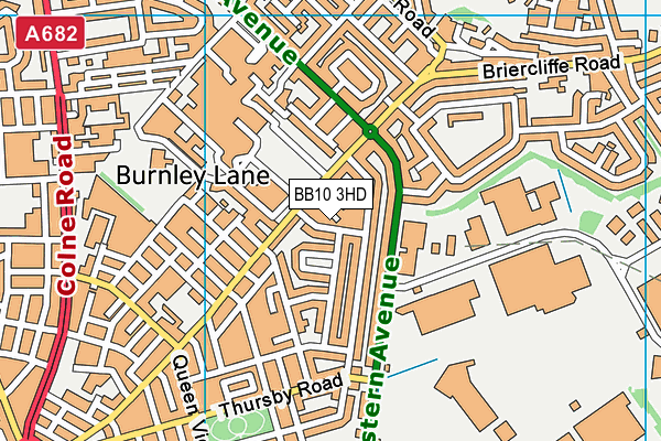 BB10 3HD map - OS VectorMap District (Ordnance Survey)