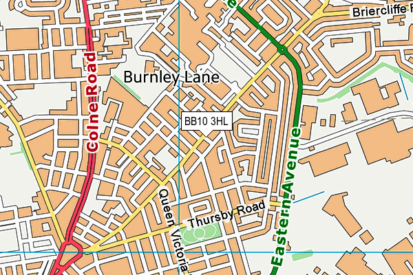 BB10 3HL map - OS VectorMap District (Ordnance Survey)