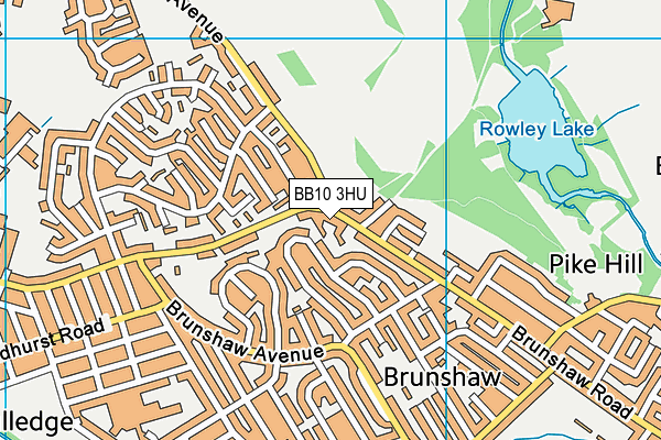 BB10 3HU map - OS VectorMap District (Ordnance Survey)
