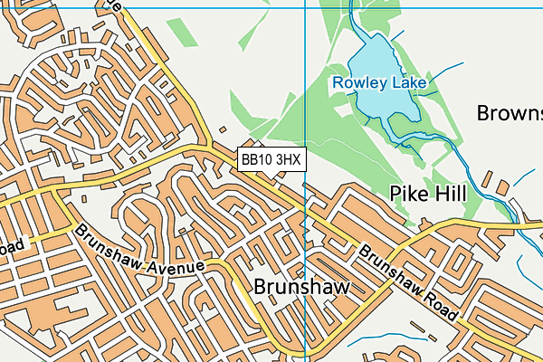 BB10 3HX map - OS VectorMap District (Ordnance Survey)