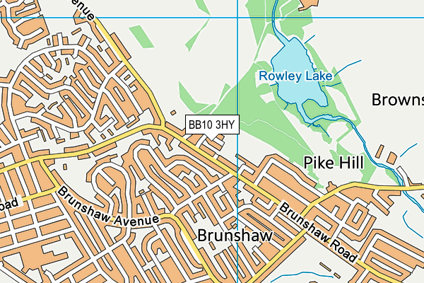 BB10 3HY map - OS VectorMap District (Ordnance Survey)