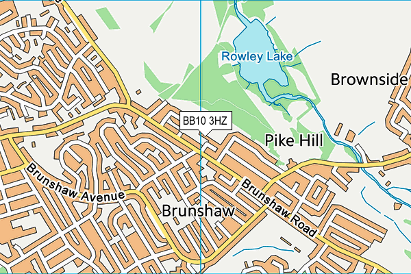 BB10 3HZ map - OS VectorMap District (Ordnance Survey)