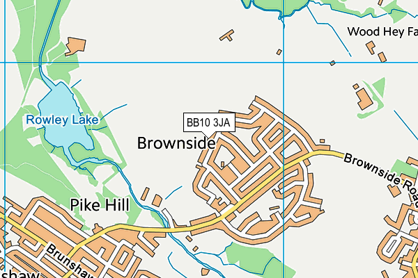 BB10 3JA map - OS VectorMap District (Ordnance Survey)
