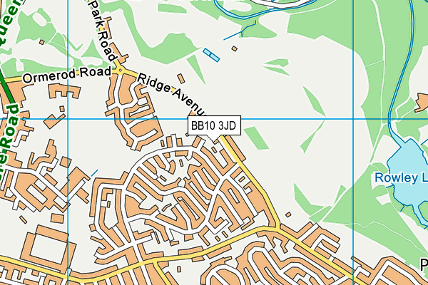 BB10 3JD map - OS VectorMap District (Ordnance Survey)