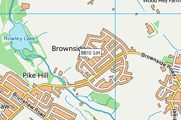BB10 3JH map - OS VectorMap District (Ordnance Survey)
