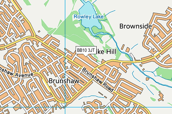 BB10 3JT map - OS VectorMap District (Ordnance Survey)