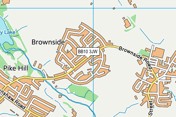 BB10 3JW map - OS VectorMap District (Ordnance Survey)