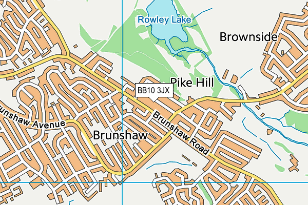 BB10 3JX map - OS VectorMap District (Ordnance Survey)
