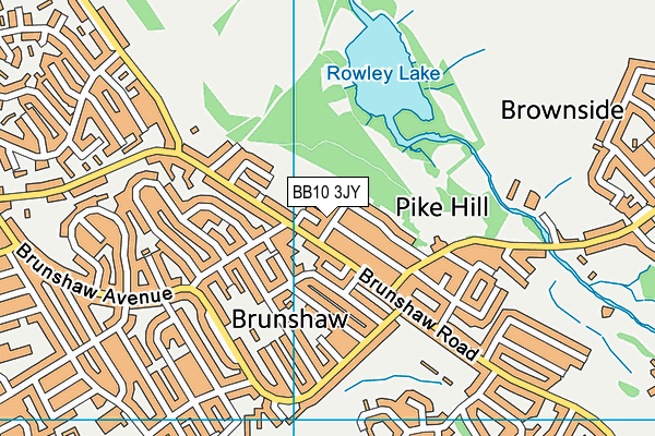 BB10 3JY map - OS VectorMap District (Ordnance Survey)