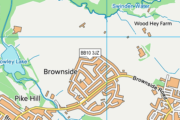 BB10 3JZ map - OS VectorMap District (Ordnance Survey)