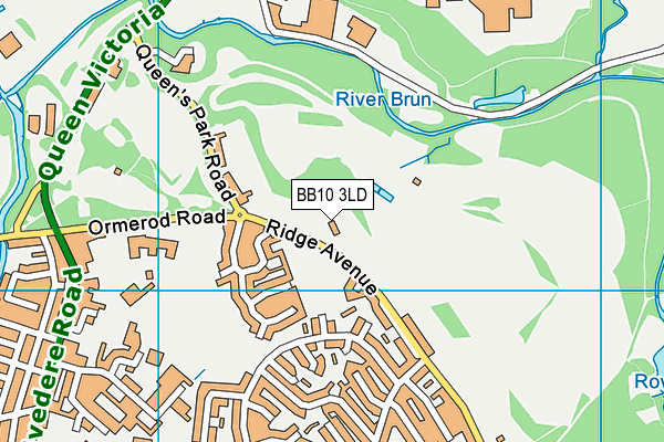 BB10 3LD map - OS VectorMap District (Ordnance Survey)