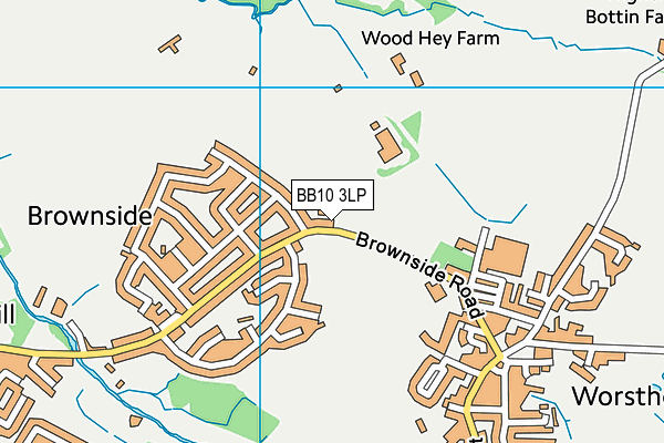 BB10 3LP map - OS VectorMap District (Ordnance Survey)