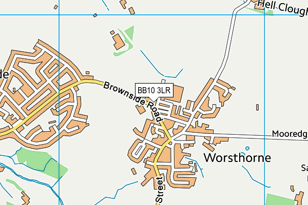 BB10 3LR map - OS VectorMap District (Ordnance Survey)