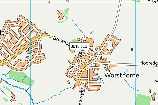 BB10 3LS map - OS VectorMap District (Ordnance Survey)
