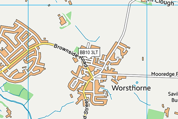 BB10 3LT map - OS VectorMap District (Ordnance Survey)