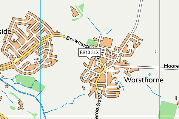 BB10 3LX map - OS VectorMap District (Ordnance Survey)