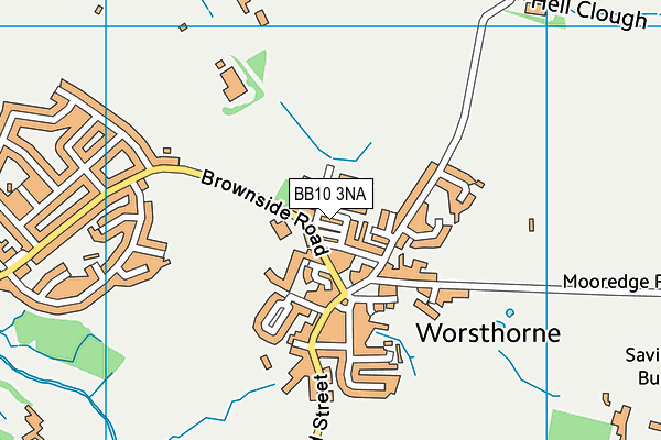 BB10 3NA map - OS VectorMap District (Ordnance Survey)