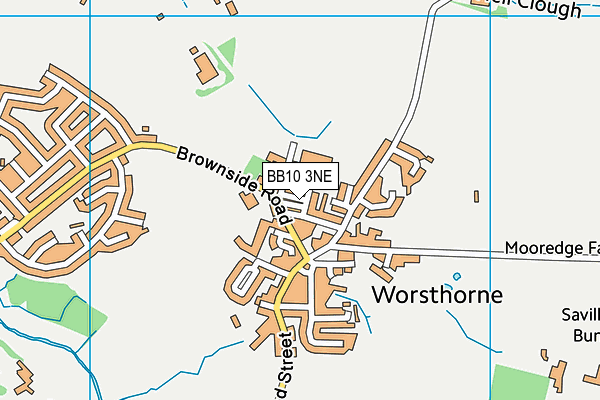 BB10 3NE map - OS VectorMap District (Ordnance Survey)