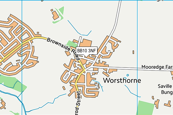 BB10 3NF map - OS VectorMap District (Ordnance Survey)