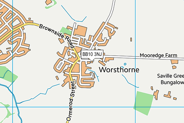 BB10 3NJ map - OS VectorMap District (Ordnance Survey)