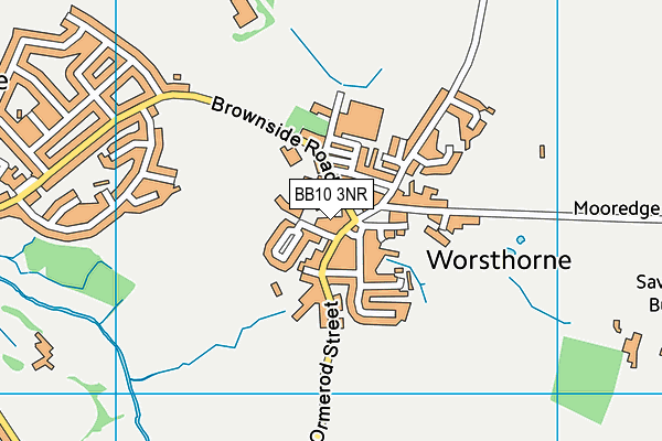 BB10 3NR map - OS VectorMap District (Ordnance Survey)