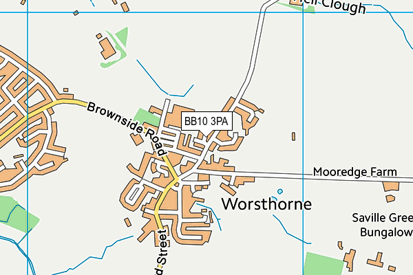 BB10 3PA map - OS VectorMap District (Ordnance Survey)
