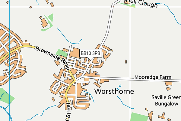 BB10 3PB map - OS VectorMap District (Ordnance Survey)